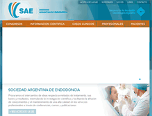 Tablet Screenshot of endodoncia-sae.com.ar